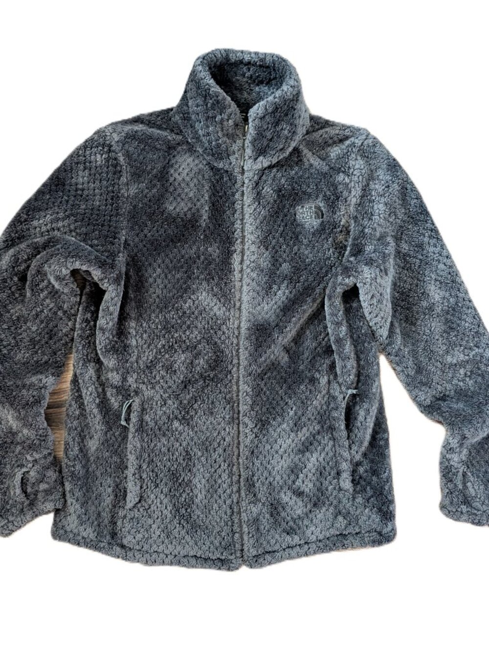 The North Face Women’s Osito Fleece Jacket Sz L Charcoal Grey Full Zip Coat